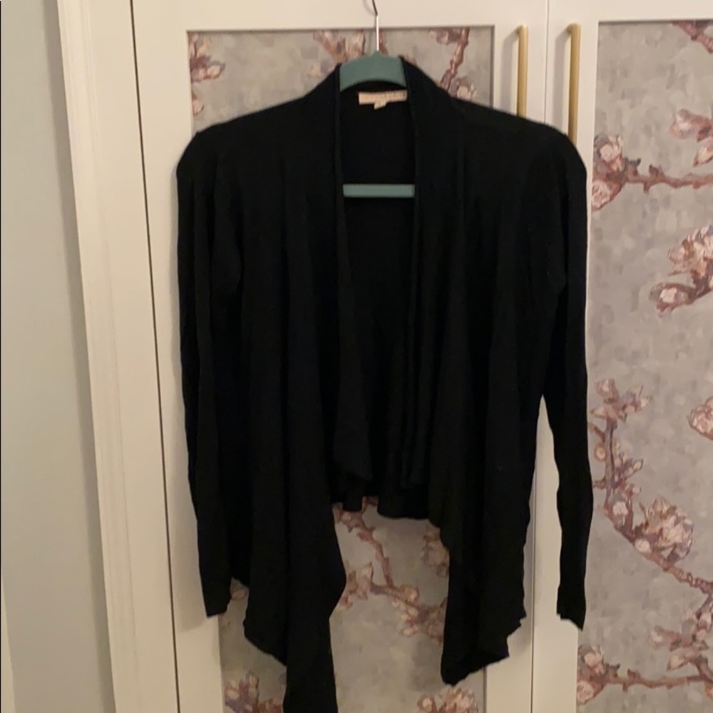 Black cotton shrug sweater